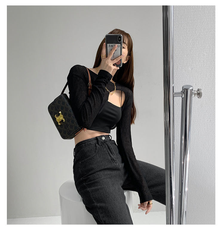 Hollow Smock T Shirt Women Summer Thin Irregular Long Sleeve Knitted - MERGE.DAY.1.FREESTYLE