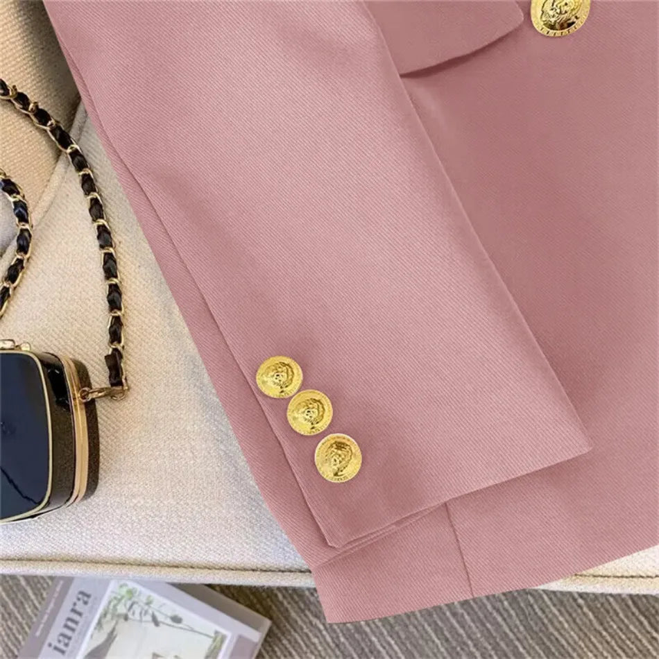 Jackets Blazer Woman Spring Autumn Solid Color Long Sleeve Tailored Collar - MERGE.DAY.1.FREESTYLE