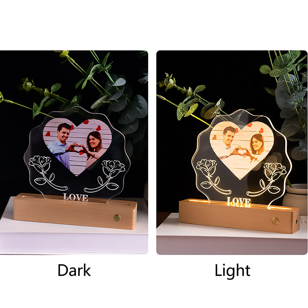 3D Love Lamp Acrylic LED Night Light Customized Photos Valentines Day Gift - MERGE.DAY.1.FREESTYLE