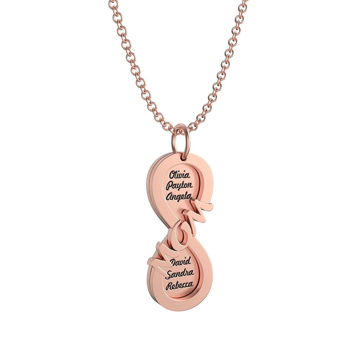 Personalized MOM Name Necklace Rotate Double Layer Pendant Best Gifts - MERGE.DAY.1.FREESTYLE