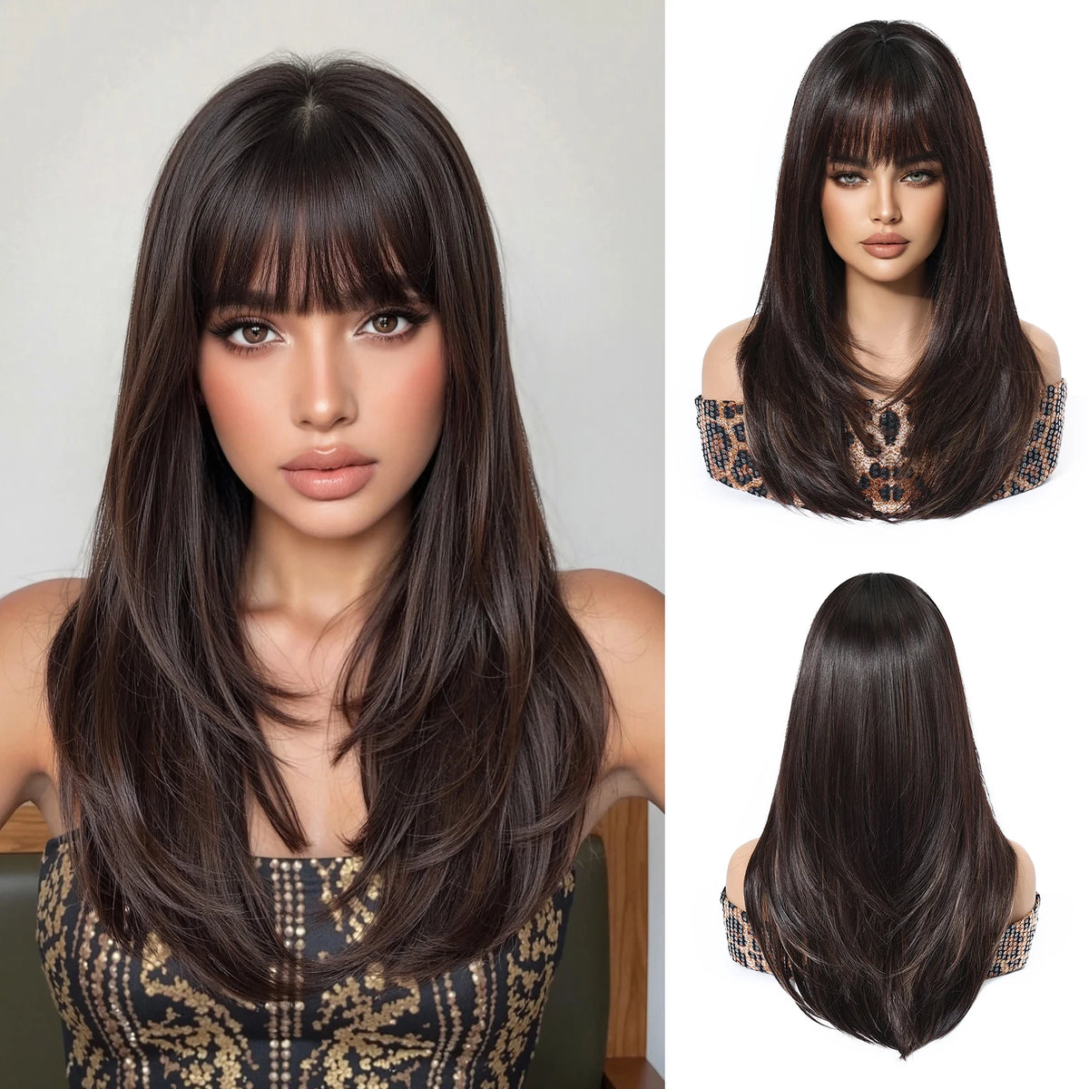 EASIHAIR Medium Length Wavy Blonde Synthetic Wig With Bangs For Women Natural Wigs Hair Heat Resistant Daily Party Cosplay Use - MERGE.DAY.1.FREESTYLE