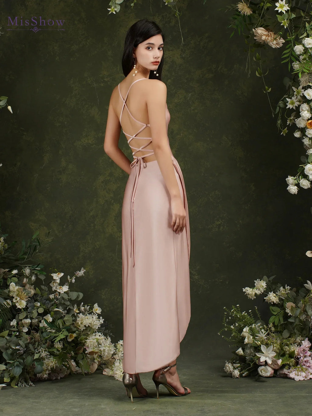 Elastic Long Bodycon Sleeveless Mermaid Lace UP Back Evening Gowns - MERGE.DAY.1.FREESTYLE