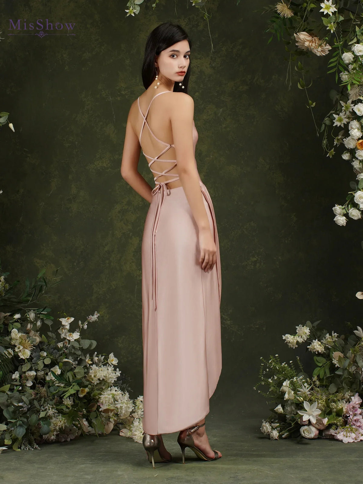 Elastic Long Bodycon Sleeveless Mermaid Lace UP Back Evening Gowns - MERGE.DAY.1.FREESTYLE