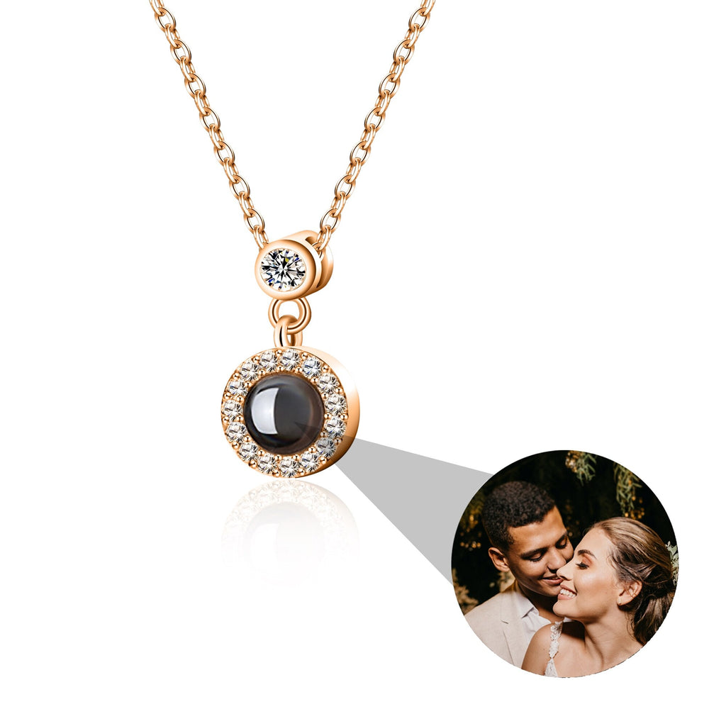 Customizable Photo Projection Necklace Couple Girlfriend Couple Jewelry - MERGE.DAY.1.FREESTYLE