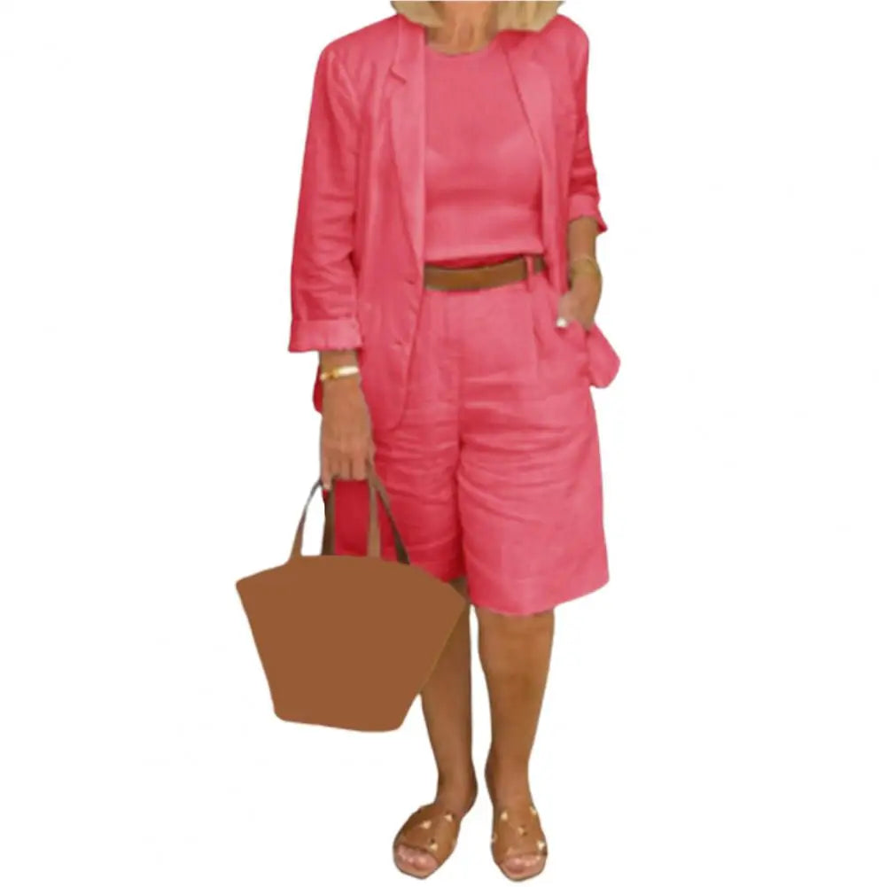 Summer Fashion Solid Color Two Piece Set - MERGE.DAY.1.FREESTYLE