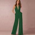 Jumpsuits for Women 2022 Sexy Polyester Backless Wide Leg Pants Sleeveless Summer Rompers - MERGE.DAY.1.FREESTYLE