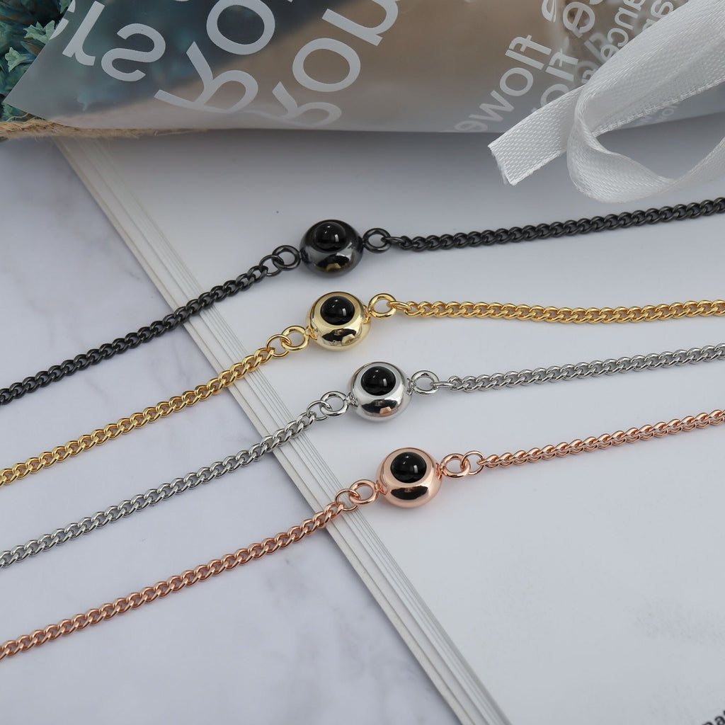 Circle Photo Projection Bracelets Personalized Custom Photo Bracelet Memorial Gift - MERGE.DAY.1.FREESTYLE
