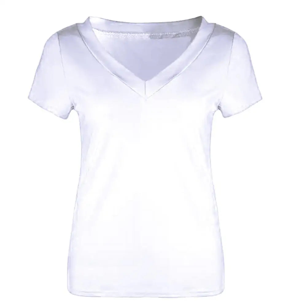 Slim Fit Plus Size T-Shirt Women Top Solid Color Short Sleeve - MERGE.DAY.1.FREESTYLE