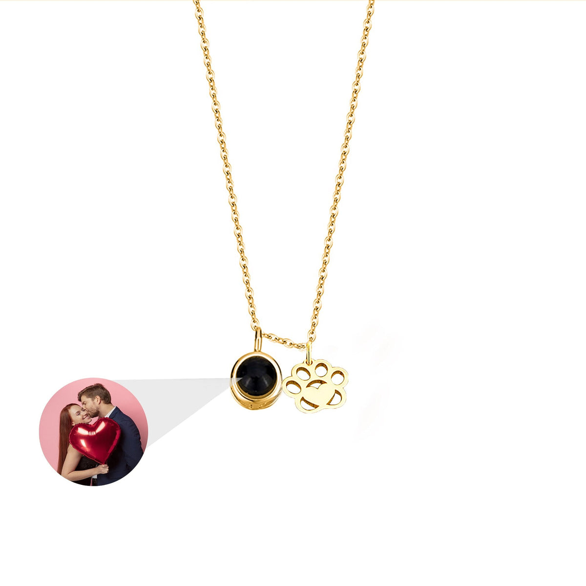 Customized Photo Dog Paws Projection Necklace Pendant Jewelry For Lover Girlfriend - MERGE.DAY.1.FREESTYLE