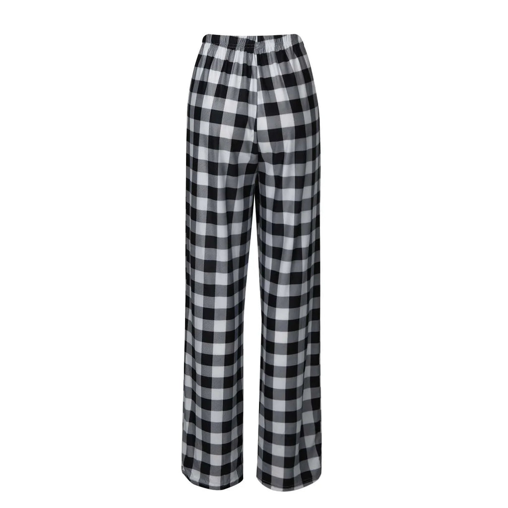 Women Christmas Pajama pants Autumn Winter Plaid Printed Pants - MERGE.DAY.1.FREESTYLE