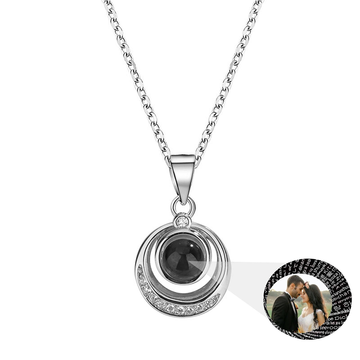 Customized photo projection necklace Creative Pendant is a Commemorative Gift - MERGE.DAY.1.FREESTYLE