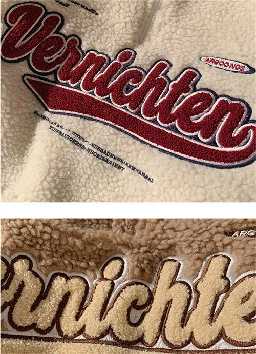 Vintage Punk Sweatshirts Casual V-neck Long Sleeve Letter Embroidery Hoodie - MERGE.DAY.1.FREESTYLE