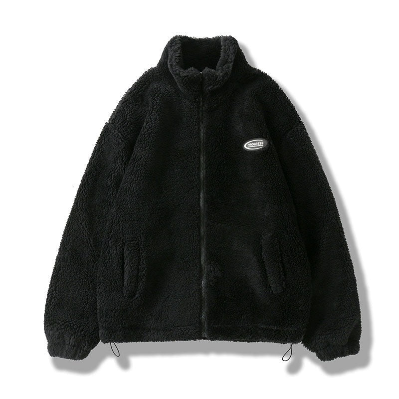 Hip Hop Winter Fleece Fluffy Jacket Streetwear - MERGE.DAY.1.FREESTYLE