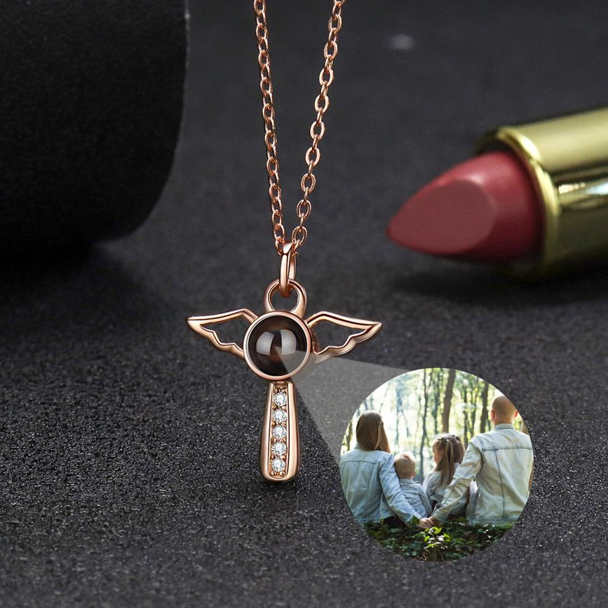 Angels Photo Custom Projection Necklace For Women Personalized Pendant Jewelry - MERGE.DAY.1.FREESTYLE