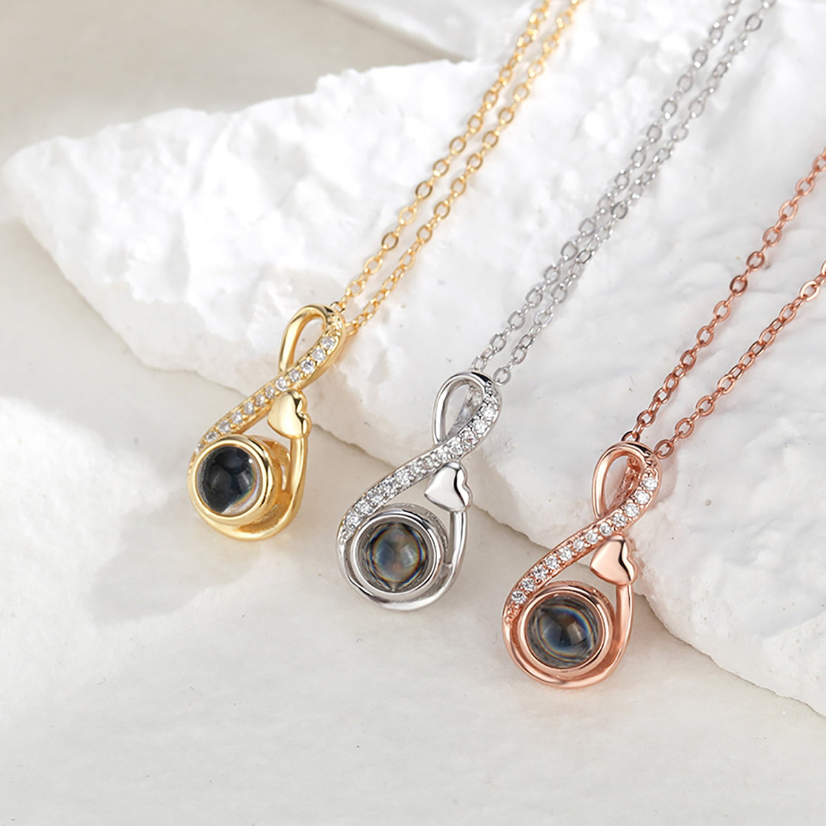 Projection necklace For Customized Photos Romantic Love Memory Wedding Necklace for Women - MERGE.DAY.1.FREESTYLE