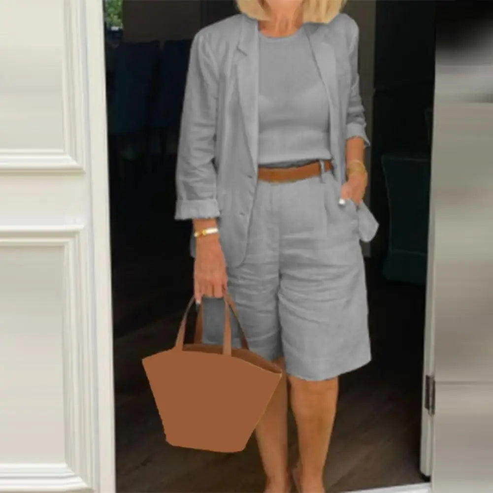 Summer Fashion Solid Color Two Piece Set - MERGE.DAY.1.FREESTYLE