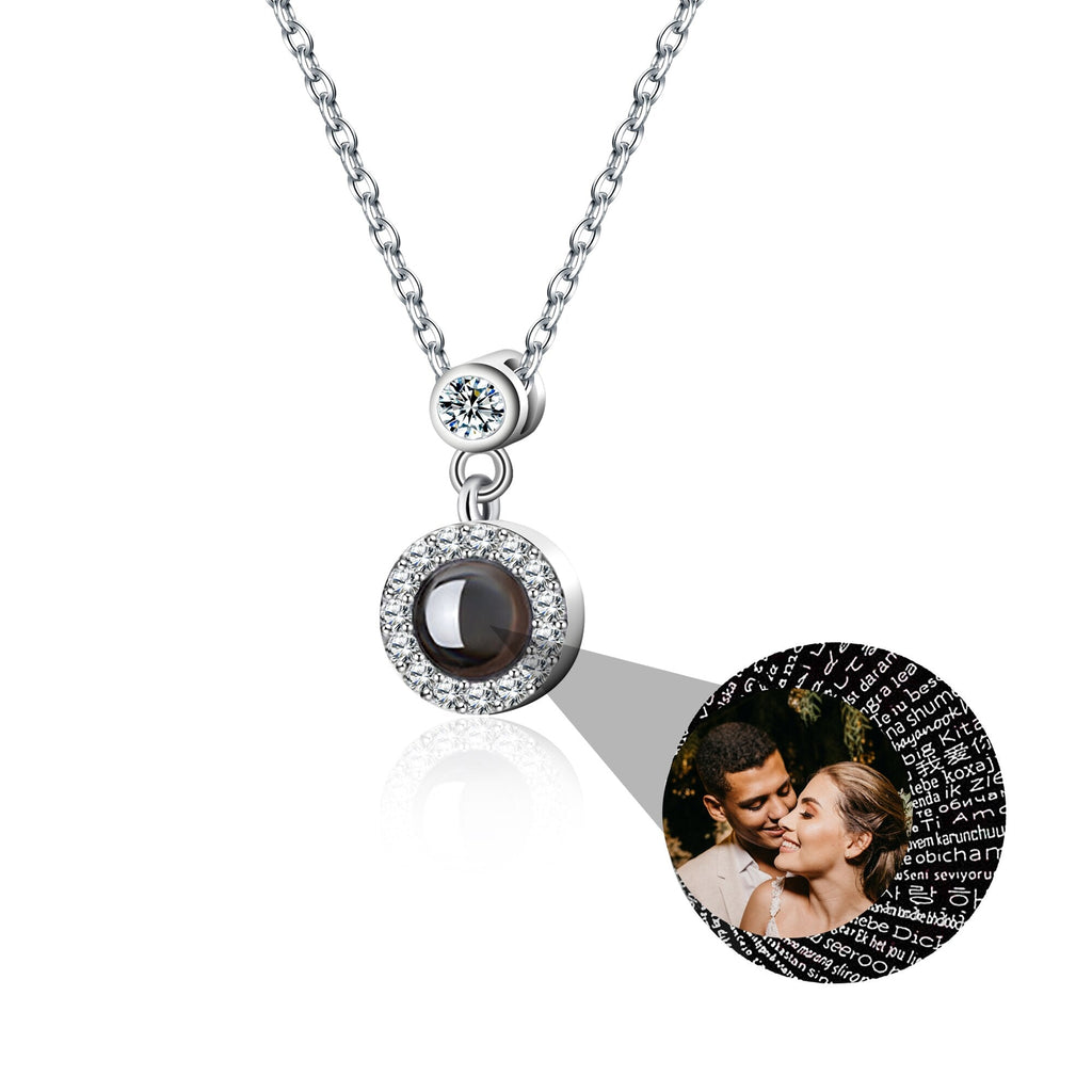 Customizable Photo Projection Necklace Couple Girlfriend Couple Jewelry - MERGE.DAY.1.FREESTYLE