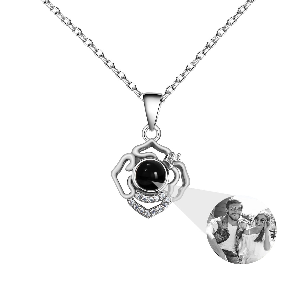 Petals for customized photos Necklace Wedding Romantic Memory Projection Necklace - MERGE.DAY.1.FREESTYLE