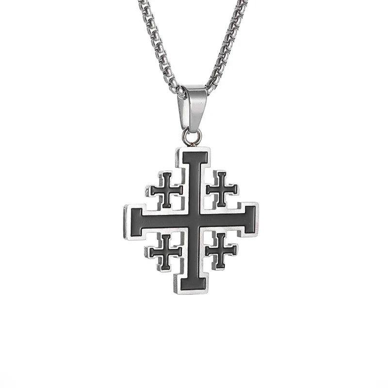 Templar Pendant Men's Medieval Jerusalem Crusader Cross Necklace - MERGE.DAY.1.FREESTYLE