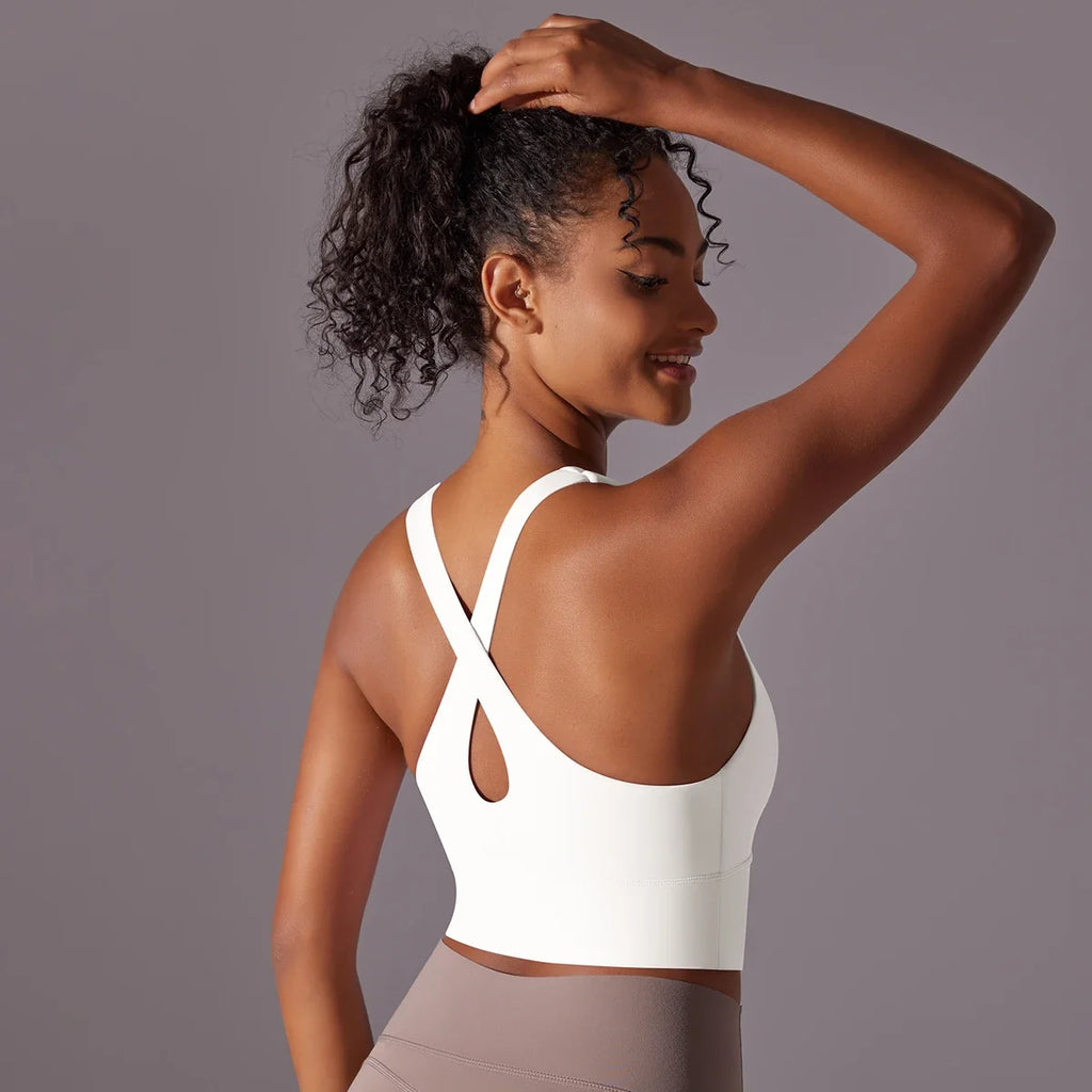 Nylon Sexy Women's Sports Bra Top Women Tight Elastic Gym Sport Yoga Bras - MERGE.DAY.1.FREESTYLE