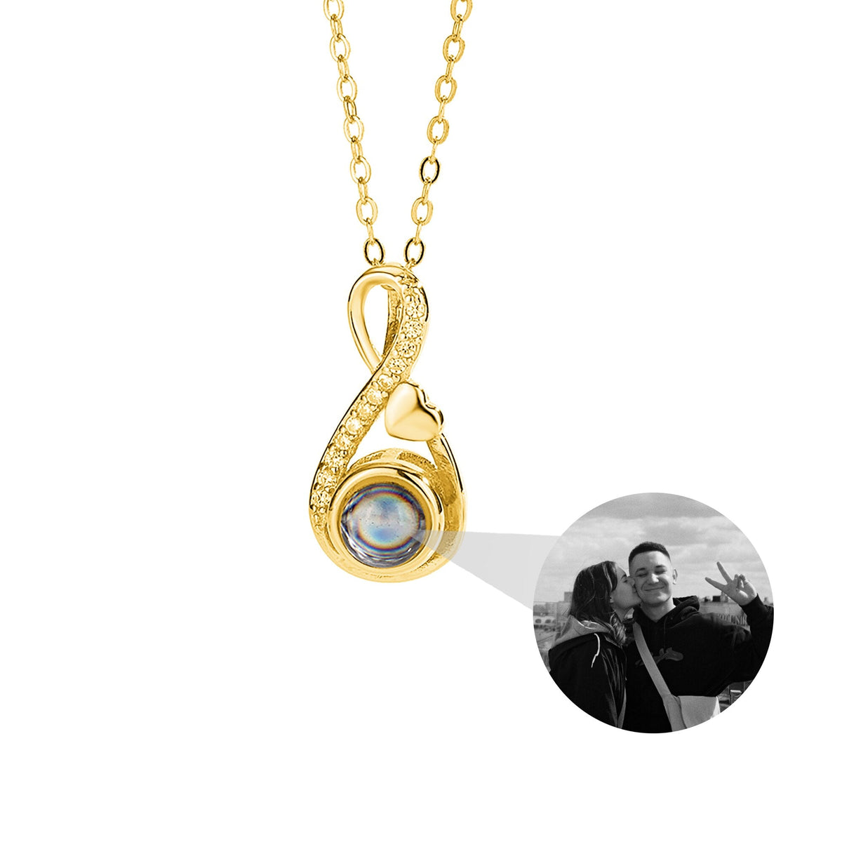 Projection necklace For Customized Photos Romantic Love Memory Wedding Necklace for Women - MERGE.DAY.1.FREESTYLE