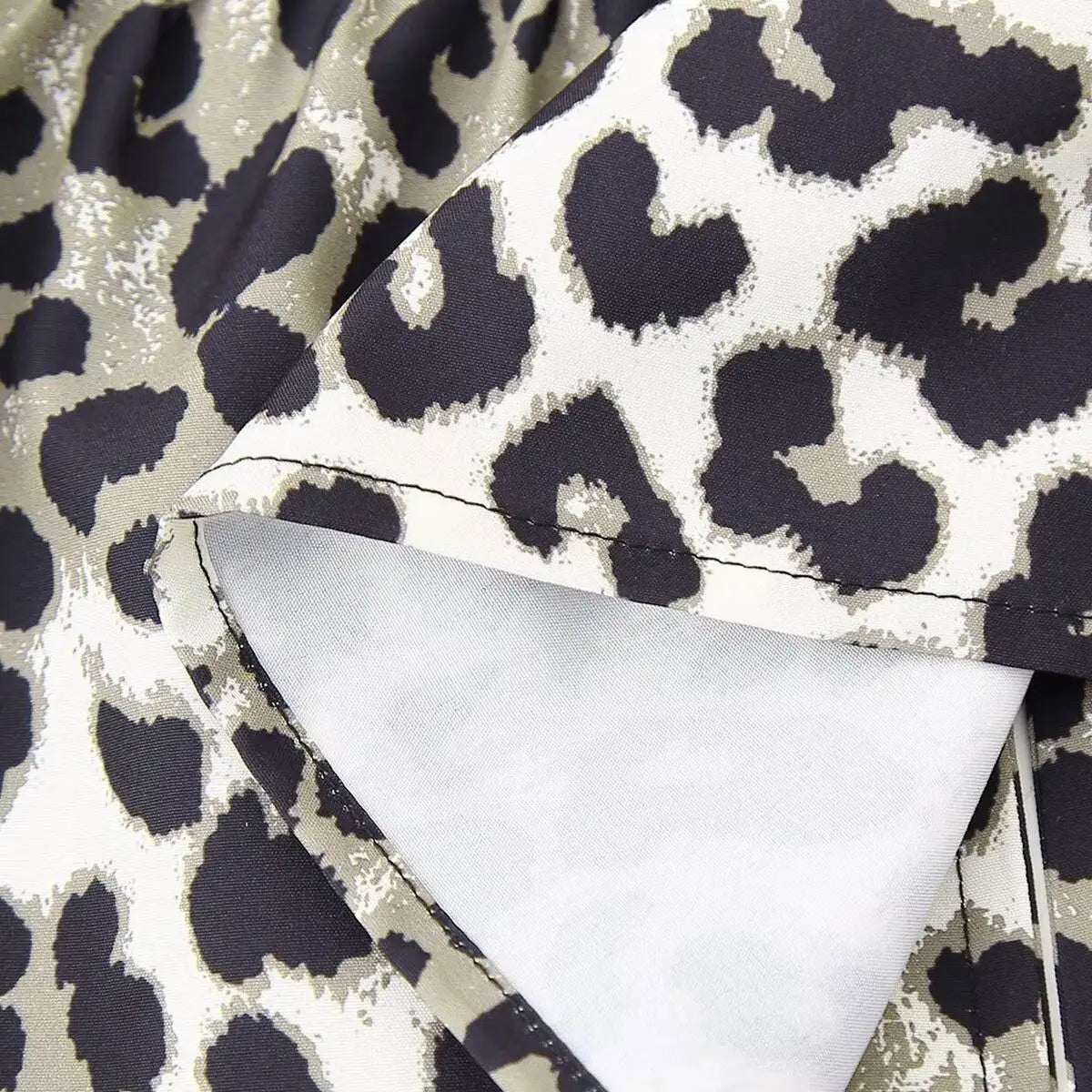 Leopard Blouse Puff Sleeve Crop Top Women's Summer Clothing - MERGE.DAY.1.FREESTYLE