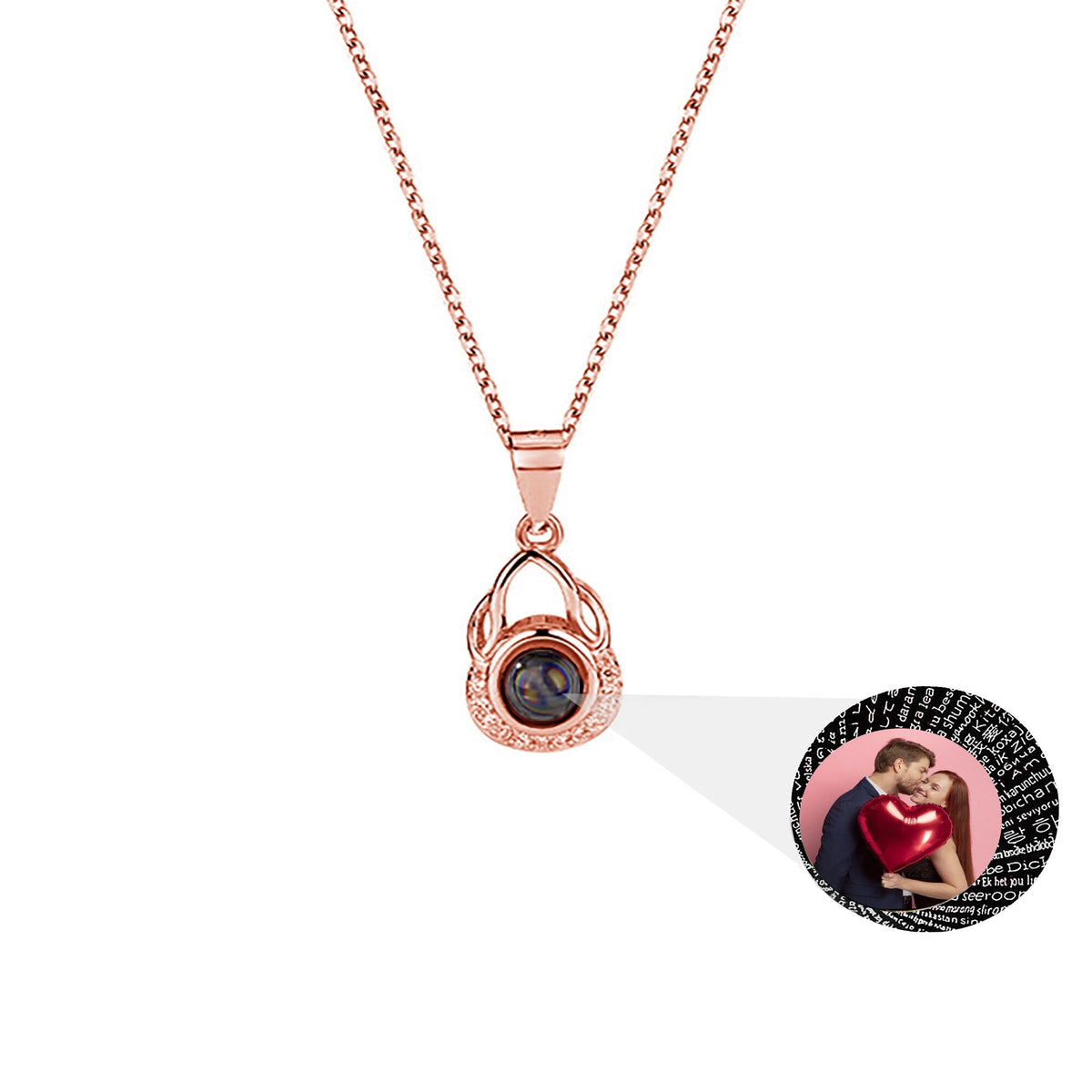 Valentine's Day Gift Photo Custom Projection Necklace Simple Shaped Projection Necklace - MERGE.DAY.1.FREESTYLE
