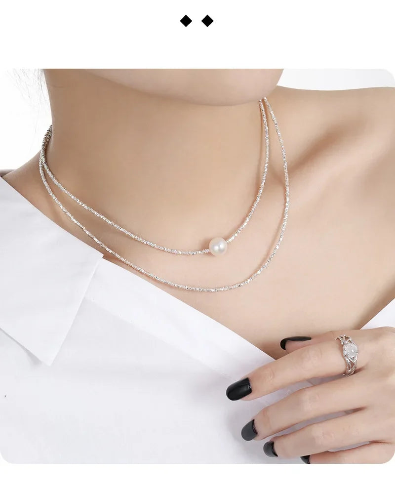 Stackable Shell Pearl Necklace - MERGE.DAY.1.FREESTYLE