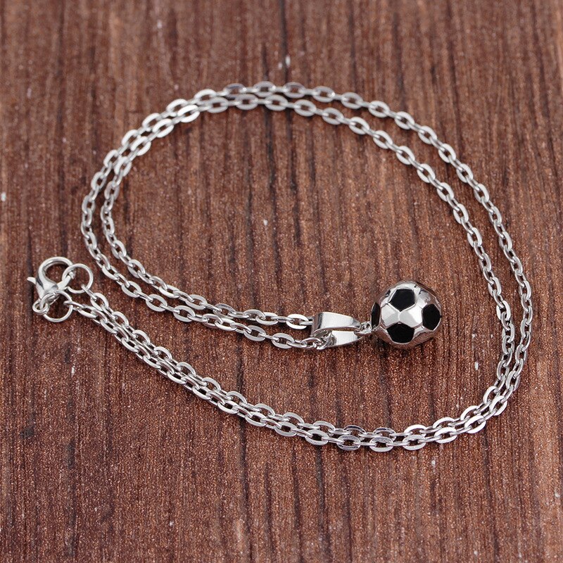 Football Link Chain Soccer Charm Necklace Pendant Gold Color Sport Ball Jewelry - MERGE.DAY.1.FREESTYLE