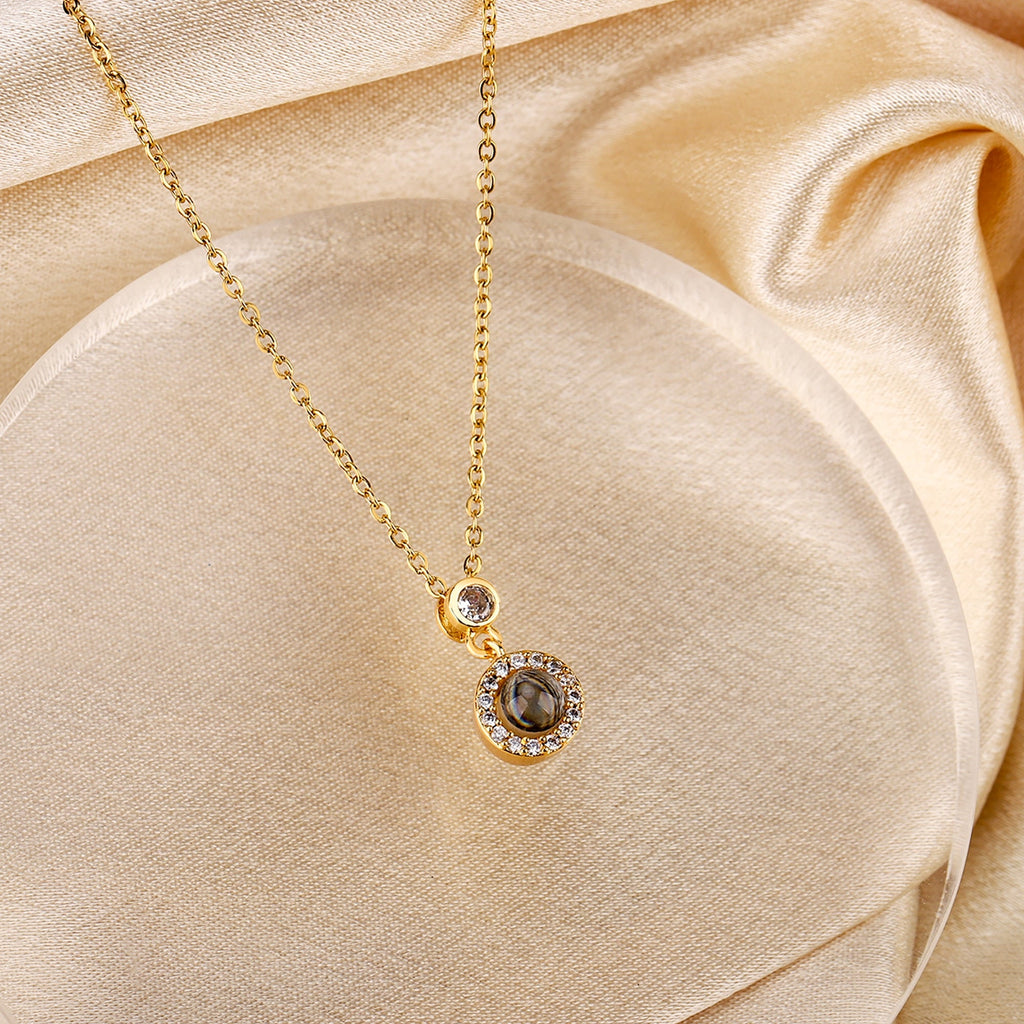 Customizable Photo Projection Necklace Couple Girlfriend Couple Jewelry - MERGE.DAY.1.FREESTYLE