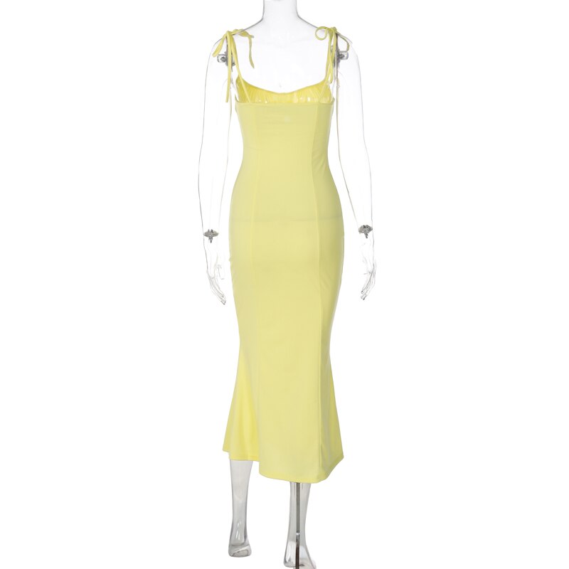 Folds Sleeveless Slips Bandage Solid Maxi Prom Dress Sexy Bodycon Summer - MERGE.DAY.1.FREESTYLE