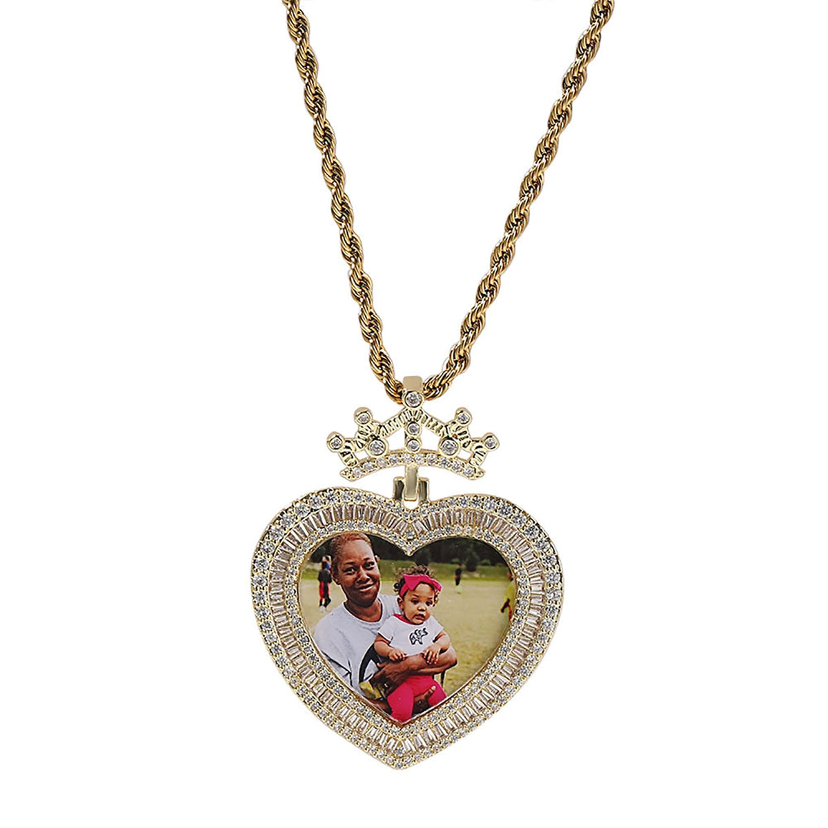 Customizable photo name hip-hop necklace Crown necklace - MERGE.DAY.1.FREESTYLE
