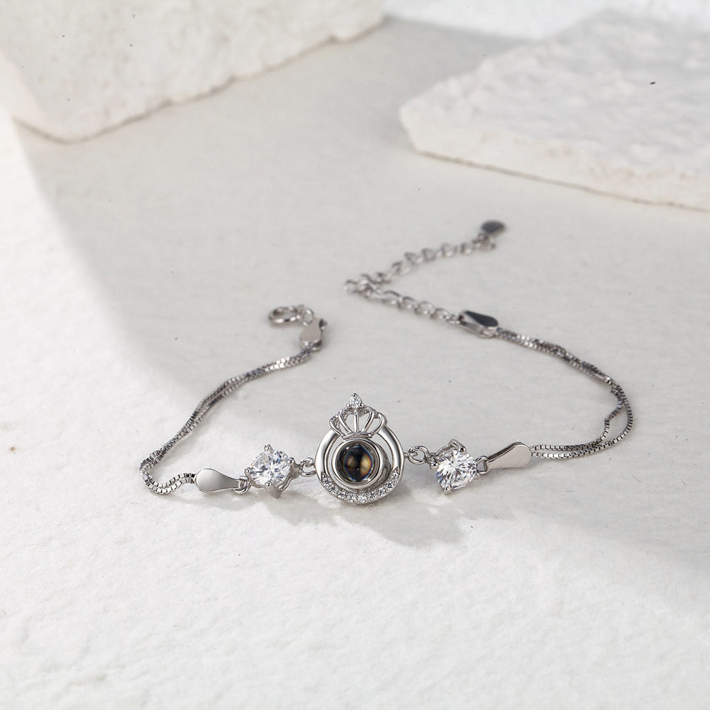 Projection queen crown bracelet for customized photos Couple Bangles For Him - MERGE.DAY.1.FREESTYLE