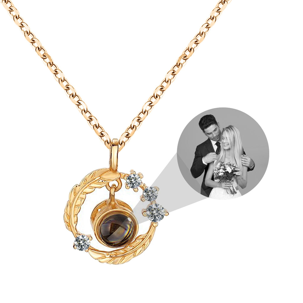 Personalized Photo Feather Projection Necklace New Jewelry - MERGE.DAY.1.FREESTYLE