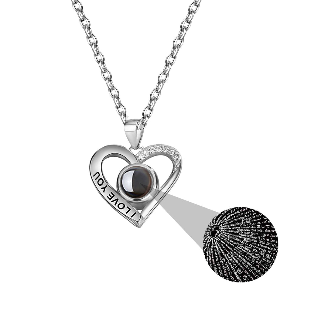 Love projection necklace with customizable photos Pendant Necklace - MERGE.DAY.1.FREESTYLE