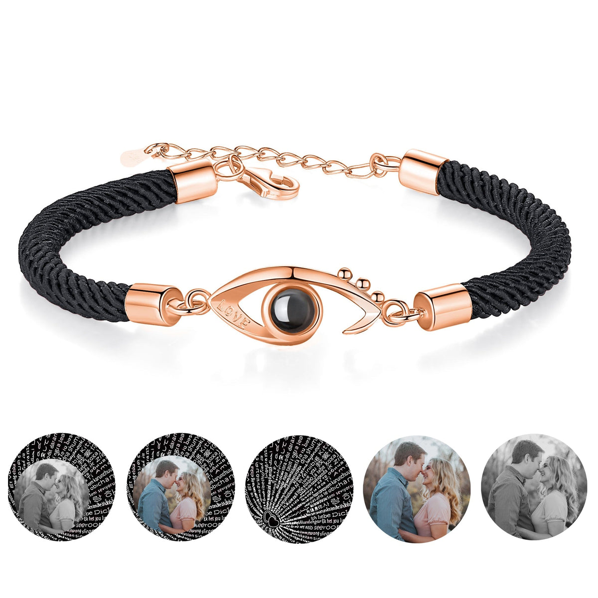 Customizable Photo EyesCircle Photo Bracelet Personalized Custom Photo Couple Bracelet - MERGE.DAY.1.FREESTYLE