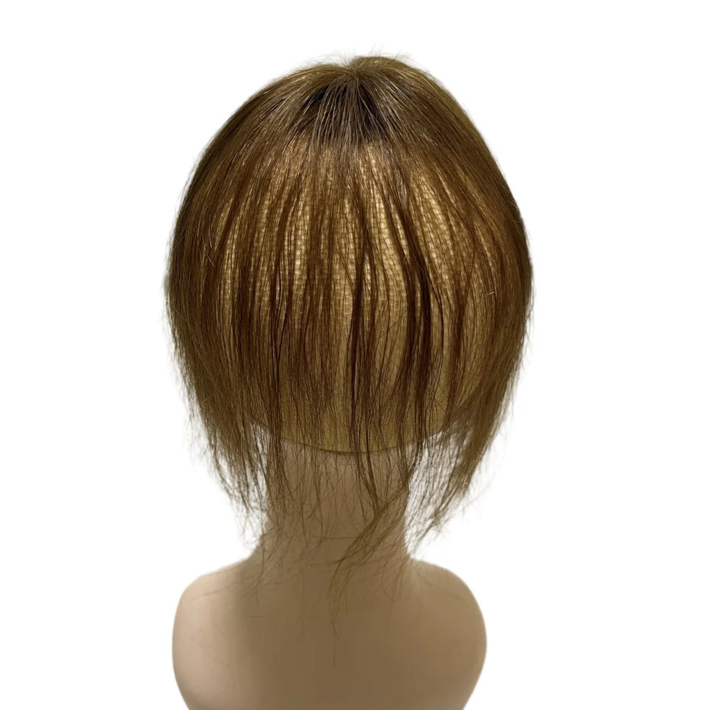 25cm Clip In Natural Human Hair Topper For Women Bangs Fringe Hair Pieces Middle Part Brazilian Hairpiece Add Hair Volume - MERGE.DAY.1.FREESTYLE