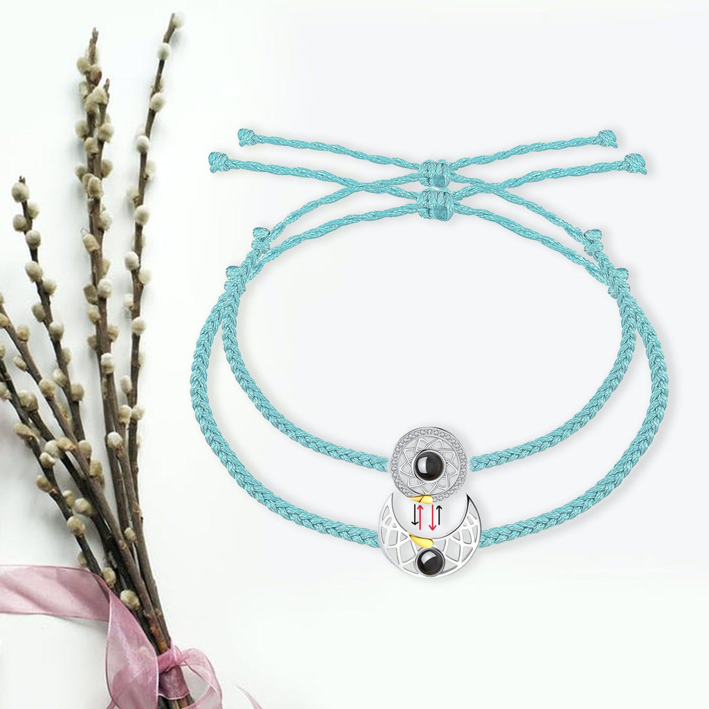 Customizable Photo Sun Moon Bracelet Stainless Steel Couple Bracelet - MERGE.DAY.1.FREESTYLE