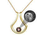 Custom Geometric Bracket Curved Projection Necklace Personalized Color Photo - MERGE.DAY.1.FREESTYLE