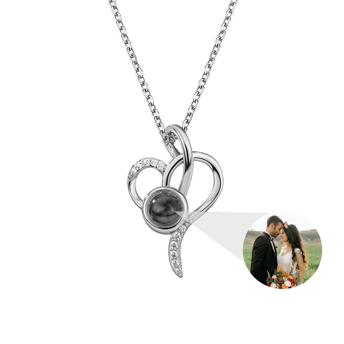 customizable Love photos Projection Necklace Pendant - MERGE.DAY.1.FREESTYLE
