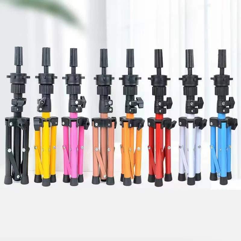 21-24inch Canvas Block Head Mannequin Wig Head Wig Stand Tripod with Head, Mannequin Head Wig Display Styling Head With Stand - MERGE.DAY.1.FREESTYLE
