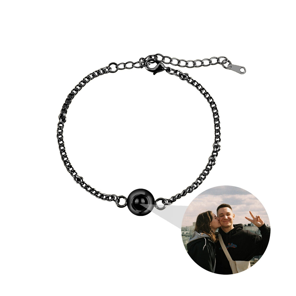 Circle Photo Projection Bracelets Personalized Custom Photo Bracelet Memorial Gift - MERGE.DAY.1.FREESTYLE