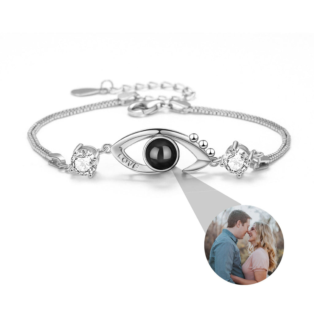 Customizable Photo EyesCircle Projection Bracelets Personalized Couple Memorial Jewelr - MERGE.DAY.1.FREESTYLE