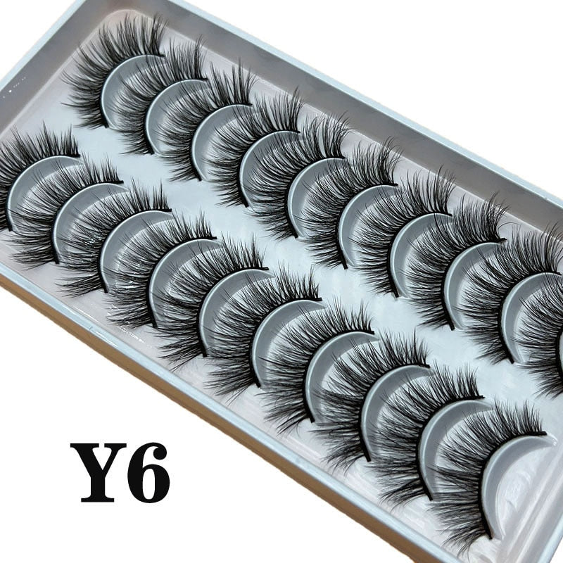Strip Lashes 10-pairs Fluffy Mink Lashes 3D False Volume Eyelashes - MERGE.DAY.1.FREESTYLE
