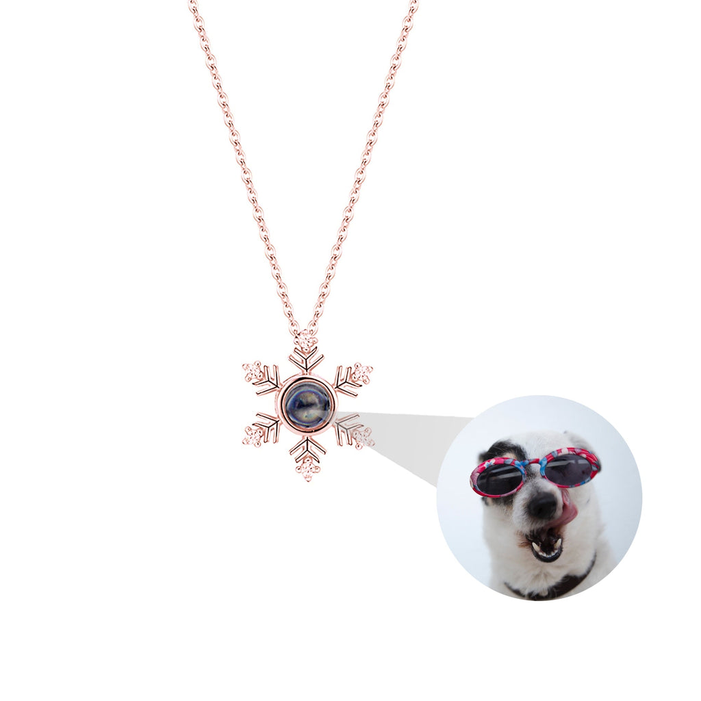 Photo Projection snowflake shape Necklace Pendant Jewelry for Lover Girlfriend 2022 - MERGE.DAY.1.FREESTYLE