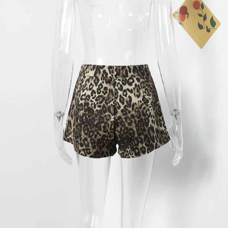 Leopard Print Shorts Women Denim Short Pants - MERGE.DAY.1.FREESTYLE