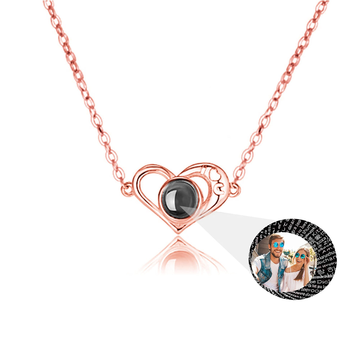 Love projection necklace with customizable photos memory of love Valentin - MERGE.DAY.1.FREESTYLE