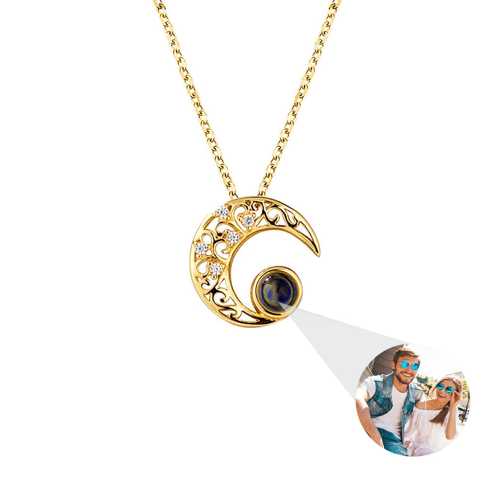 Custom Projection Photo Necklace Trendy Star Moon Necklace for Women Fashion Jewelry - MERGE.DAY.1.FREESTYLE