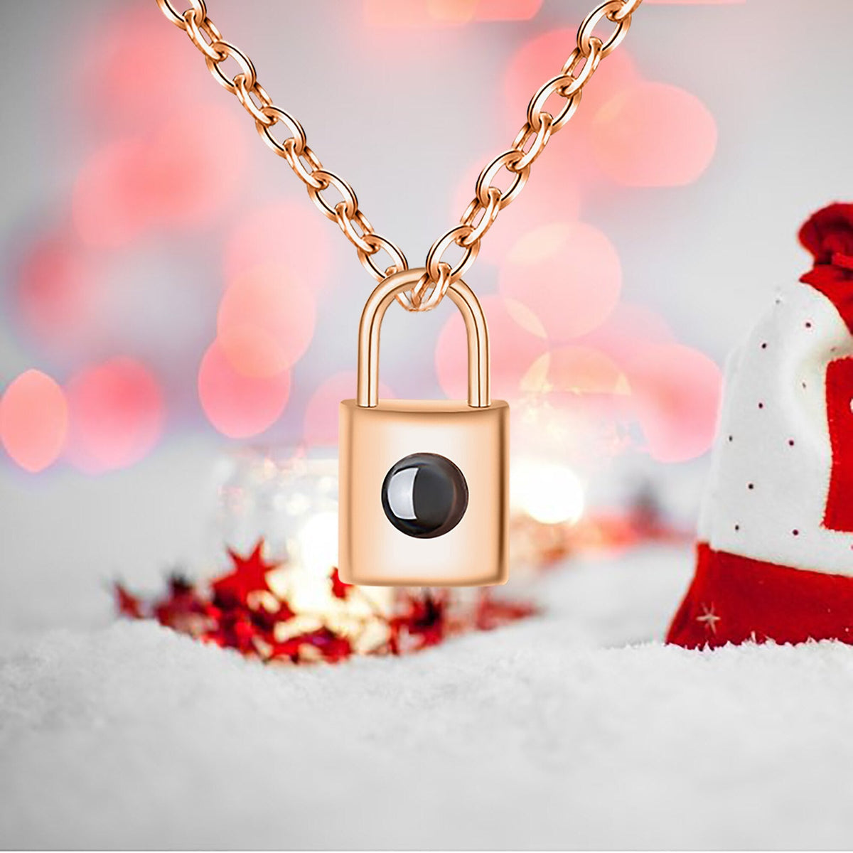 Customized photo key lock Projection Photo Necklace Personality Creative Pendant - MERGE.DAY.1.FREESTYLE