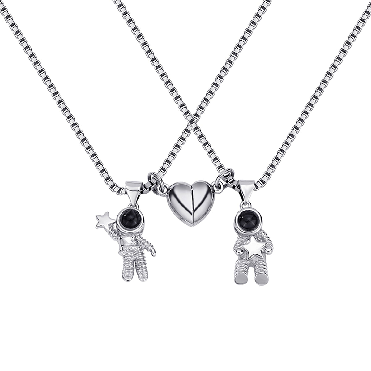 Customizable photo Creative Astronaut Pendant Couple Projection Necklace - MERGE.DAY.1.FREESTYLE